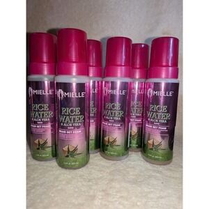 **6ct** Mielle Rice Water & Aloe Vera Blend Braid Setting Foam 7.5oz Each  ~NEW~